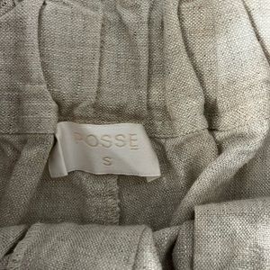 Posse linen Ducky Pant- natural size Small (HEMMED for 5’2”)